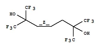 (3Z)-1,1,1,7,7,7-六氟-2,6-双(三氟甲基)-3-庚烯-2,6-二醇结构式_16202-98-5结构式