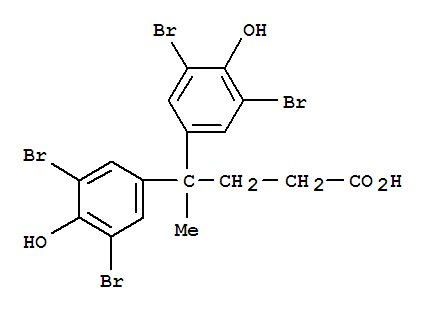 3,5-二溴-g-(3,5-二溴-4-羟基苯基)-4-羟基-g-甲基-苯丁酸结构式_16733-29-2结构式