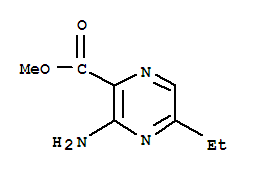 3-氨基-5-乙基吡嗪-2-羧酸甲酯结构式_20040-96-4结构式