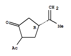 (4r)-(9ci)-2-乙酰基-4-(1-甲基乙烯)-环戊酮结构式_200882-11-7结构式