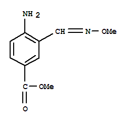 (9ci)-4-氨基-3-[(甲氧基亚氨基)甲基]-苯甲酸甲酯结构式_201932-94-7结构式