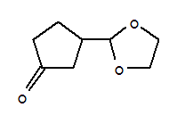 3-(1,3-二氧杂烷-2-基)-环戊酮结构式_202120-83-0结构式