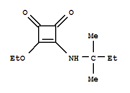 (9ci)-3-[(1,1-二甲基丙基)氨基]-4-乙氧基-3-环丁烯-1,2-二酮结构式_202521-88-8结构式