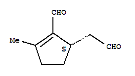 (s)-(9ci)-2-甲酰基-3-甲基-2-环戊烯-1-乙醛结构式_203508-76-3结构式