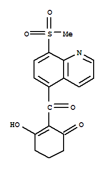 3-羟基-2-[[8-(甲基磺酰基)-5-喹啉]羰基]-2-环己烯-1-酮结构式_205045-95-0结构式