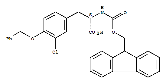 (S)-3-(4-苄氧基-3-氯-苯基)-2-(9H-芴-9-基甲氧基羰基氨基)-丙酸结构式_205181-81-3结构式