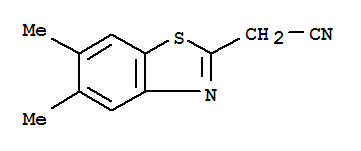 (9ci)-5,6-二甲基-2-苯并噻唑乙腈结构式_207400-24-6结构式