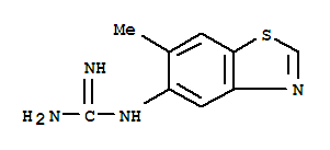 Guanidine, (6-methyl-5-benzothiazolyl)-(9ci)Structure,208512-42-9Structure Guanidine, (6-methyl-5-benzothiazolyl)-(9ci) Structure,208512-42-9Structure