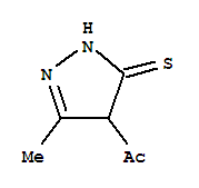 (9ci)-1-(4,5-二氢-3-甲基-5-硫氧代-1H-吡唑-4-基)-乙酮结构式_211988-12-4结构式