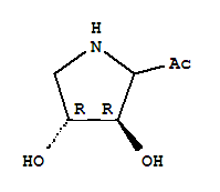 (9ci)-1-[(3r,4r)-3,4-二羟基-2-吡咯烷]-乙酮结构式_213314-68-2结构式