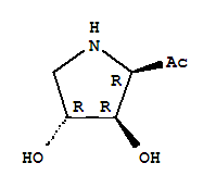 (9ci)-1-[(2r,3r,4r)-3,4-二羟基-2-吡咯烷]-乙酮结构式_213314-70-6结构式