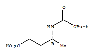 (4r)-(9ci)-4-[[(1,1-二甲基乙氧基)羰基]氨基]-戊酸结构式_214402-34-3结构式