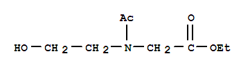 n-乙酰基-n-(2-羟基乙基)-甘氨酸乙酯结构式_214709-54-3结构式