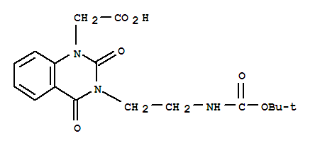 {3-[2-({[(2-甲基-2-丙基)氧基]羰基}氨基)乙基]-2,4-二氧代-3,4-二氢-1(2H)-喹唑啉基}乙酸结构式_215190-30-0结构式