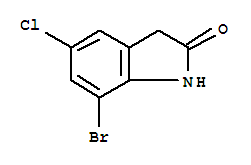 7-溴-5-氯吲哚啉-2-酮结构式_215433-19-5结构式