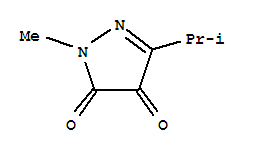 (9ci)-1-甲基-3-(1-甲基乙基)-1H-吡唑-4,5-二酮结构式_216319-92-5结构式