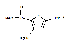 (9ci)-3-氨基-5-(1-甲基乙基)-2-噻吩羧酸甲酯结构式_216574-44-6结构式