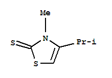 (9ci)-3-甲基-4-(1-甲基乙基)-2(3H)-噻唑硫酮结构式_21857-28-3结构式