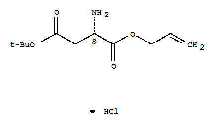 L-天冬氨酸 4-叔丁基 1-(2-丙烯基)酯盐酸盐结构式_218938-66-0结构式