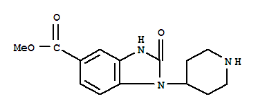 2-氧代-1-哌啶-4-基-2,3-二氢-1H-苯并咪唑-5-羧酸甲酯结构式_219325-18-5结构式