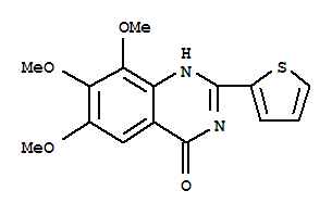 (9ci)-6,7,8-三甲氧基-2-(2-噻吩)-4(1H)-喹唑啉酮结构式_219773-73-6结构式