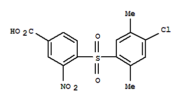 4-[(4-氯-2,5-二甲基苯基)磺酰基]-3-硝基苯甲酸结构式_219930-07-1结构式