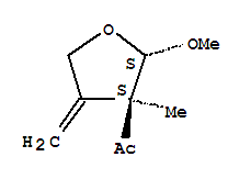1-[(2r,3r)-四氢-2-甲氧基-3-甲基-4-亚甲基-3-呋喃]-,乙酮结构式_220308-37-2结构式