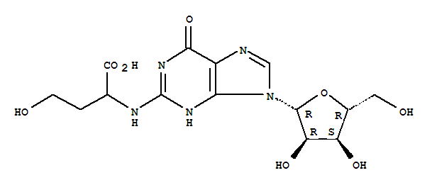 (9ci)-n-(6,9-二氢-6-氧代-9--bta--d-呋核亚硝脲-1H-嘌呤-2-基)-高丝氨酸结构式_220789-22-0结构式