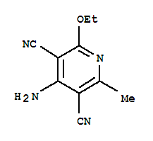 (9ci)-4-氨基-2-乙氧基-6-甲基-3,5-吡啶二甲腈结构式_220955-93-1结构式