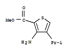(9ci)-3-氨基-4-(1-甲基乙基)-2-噻吩羧酸甲酯结构式_221043-89-6结构式
