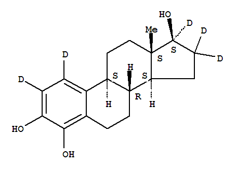 4-羟雌二醇-D5结构式_221093-38-5结构式