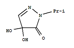 (9ci)-2,4-二氢-4,4-二羟基-2-(1-甲基乙基)-3H-吡唑-3-酮结构式_221325-76-4结构式