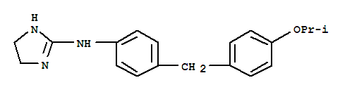 N-[4-(4-异丙氧基苄基)苯基]-4,5-二氢-1H-咪唑-2-胺结构式_221529-58-4结构式