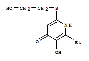(9ci)-2-乙基-3-羟基-6-[(2-羟基乙基)硫代]-4(1H)-吡啶酮结构式_221695-78-9结构式