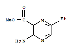 3-氨基-6-乙基吡嗪-2-羧酸甲酯结构式_2231-51-8结构式