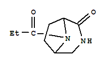 (8ci)-8-丙酰基-3,8-二氮杂双环[3.2.1]-2-辛酮结构式_22315-20-4结构式