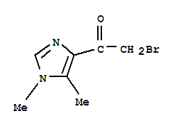 2-溴-1-(1,5-二甲基-1H-咪唑-4-基)-乙酮结构式_223785-74-8结构式