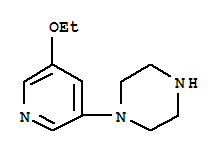 1-(5-乙氧基-3-吡啶)哌嗪结构式_223795-11-7结构式