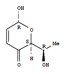 (9ci)-6-羟基-2-[(1r)-1-羟基乙基]-2H-吡喃-3(6h)-酮结构式_225511-08-0结构式
