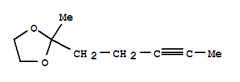 (7ci,8ci,9ci-2-甲基-2-(3-戊炔)-1,3-二氧戊环结构式_22592-16-1结构式
