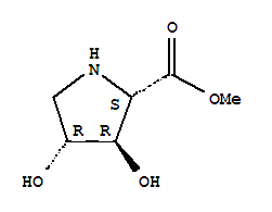 (3r,4r)-(9ci)-3,4-二羟基-L-脯氨酸甲酯结构式_226884-08-8结构式 (3r,4r)-(9ci)-3,4-二羟基-L-脯氨酸甲酯结构式_226884-08-8结构式