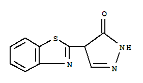 (9ci)-4-(2-苯并噻唑)-2,4-二氢-3H-吡唑-3-酮结构式_227178-06-5结构式