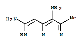 5-甲基-1H-吡唑并[1,5-b]吡唑-2,4-二胺结构式_227611-78-1结构式
