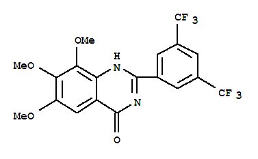(9ci)-2-[3,5-双(三氟甲基)苯基]-6,7,8-三甲氧基-4(1H)-喹唑啉酮结构式_228119-09-3结构式