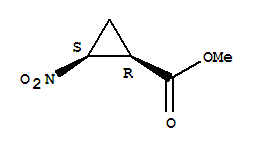 Cyclopropanecarboxylic acid, 2-nitro-, methyl ester, cis-(8ci) Structure