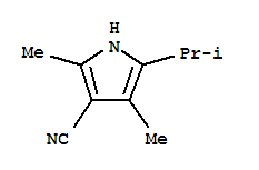 (9ci)-2,4-二甲基-5-(1-甲基乙基)-1H-吡咯-3-甲腈结构式_231609-84-0结构式