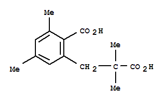 2-(2-羧基-2-甲基丙基)-4,6-二甲基苯甲酸结构式_23342-29-2结构式