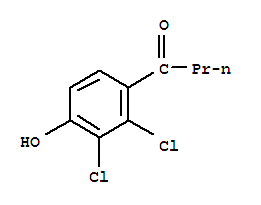 1-(2,3-二氯-4-羟基苯基)-1-丁酮结构式_2350-46-1结构式