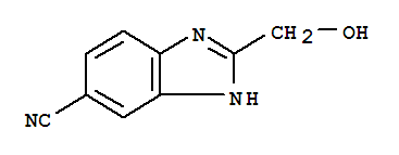 (9ci)-2-(羟基甲基)-1H-苯并咪唑-5-甲腈结构式_237429-61-7结构式