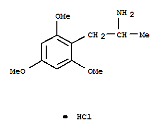 1-(2,4,6-三甲氧基苯基)-2-氨基丙烷盐酸盐结构式_23815-74-9结构式